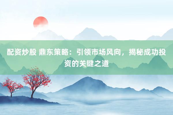 配资炒股 鼎东策略：引领市场风向，揭秘成功投资的关键之道