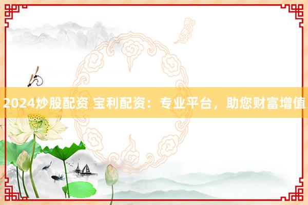 2024炒股配资 宝利配资：专业平台，助您财富增值