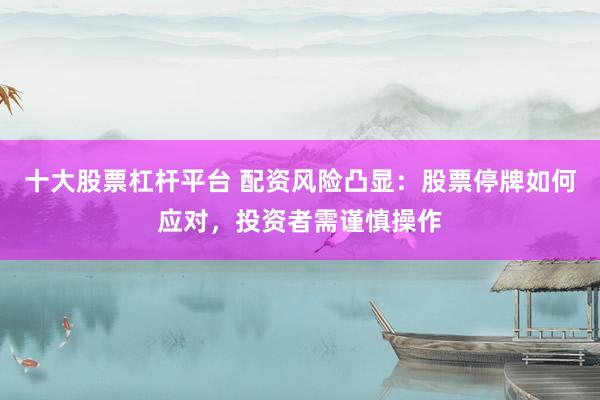 十大股票杠杆平台 配资风险凸显：股票停牌如何应对，投资者需谨慎操作
