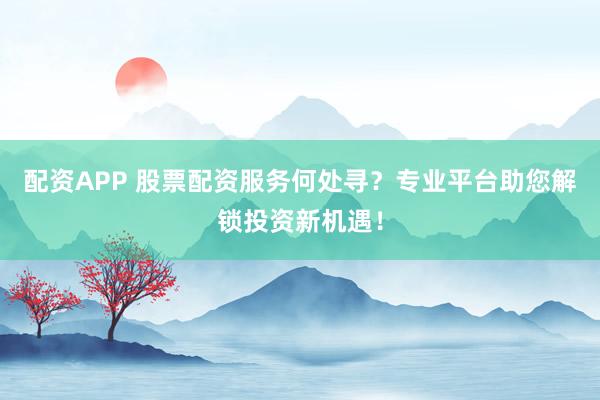 配资APP 股票配资服务何处寻？专业平台助您解锁投资新机遇！