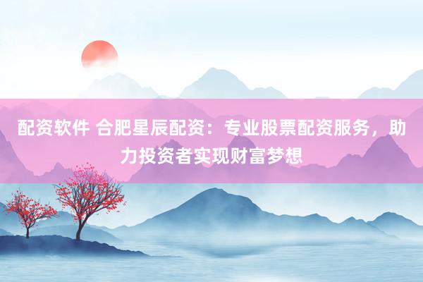 配资软件 合肥星辰配资：专业股票配资服务，助力投资者实现财富梦想