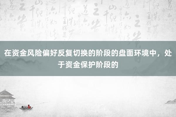 在资金风险偏好反复切换的阶段的盘面环境中，处于资金保护阶段的