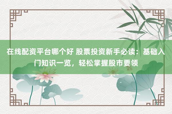在线配资平台哪个好 股票投资新手必读：基础入门知识一览，轻松掌握股市要领