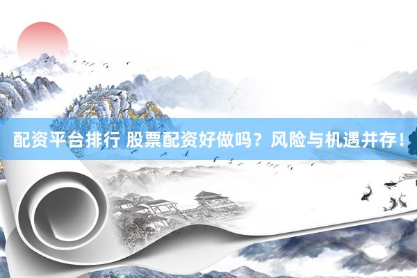 配资平台排行 股票配资好做吗？风险与机遇并存！